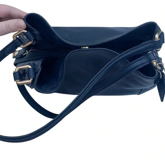 Coach Edie Dark Navy Purse - Picture 2 of 4